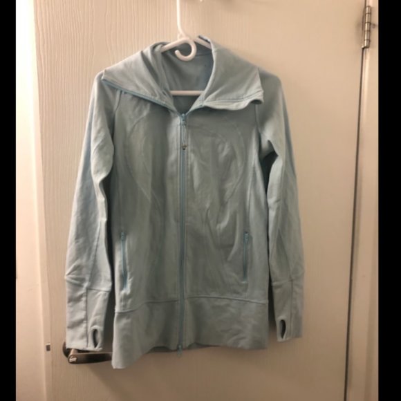 Lululemon In Stride Full Zip Jacket In Caspian Blue Sz 6 - Picture 1 of 5